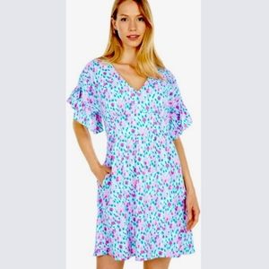 New! LILLY PULITZER Multi Hottie Dottie Blaire Stretch Dress. SIZE 2